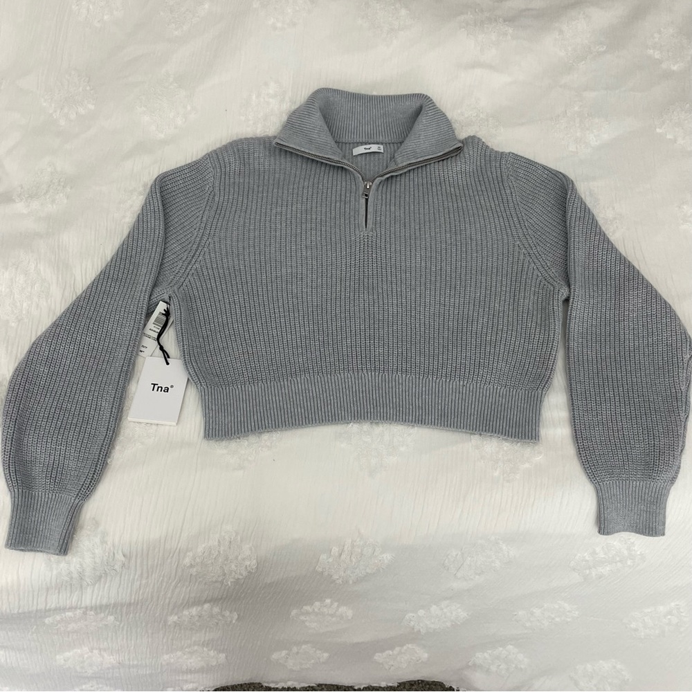 Aritzia tan quarter zip pullover